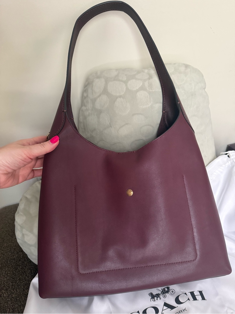 Coach Brooklyn Shoulder Bag 34 in Merlot EUC! - Picture 2 of 5
